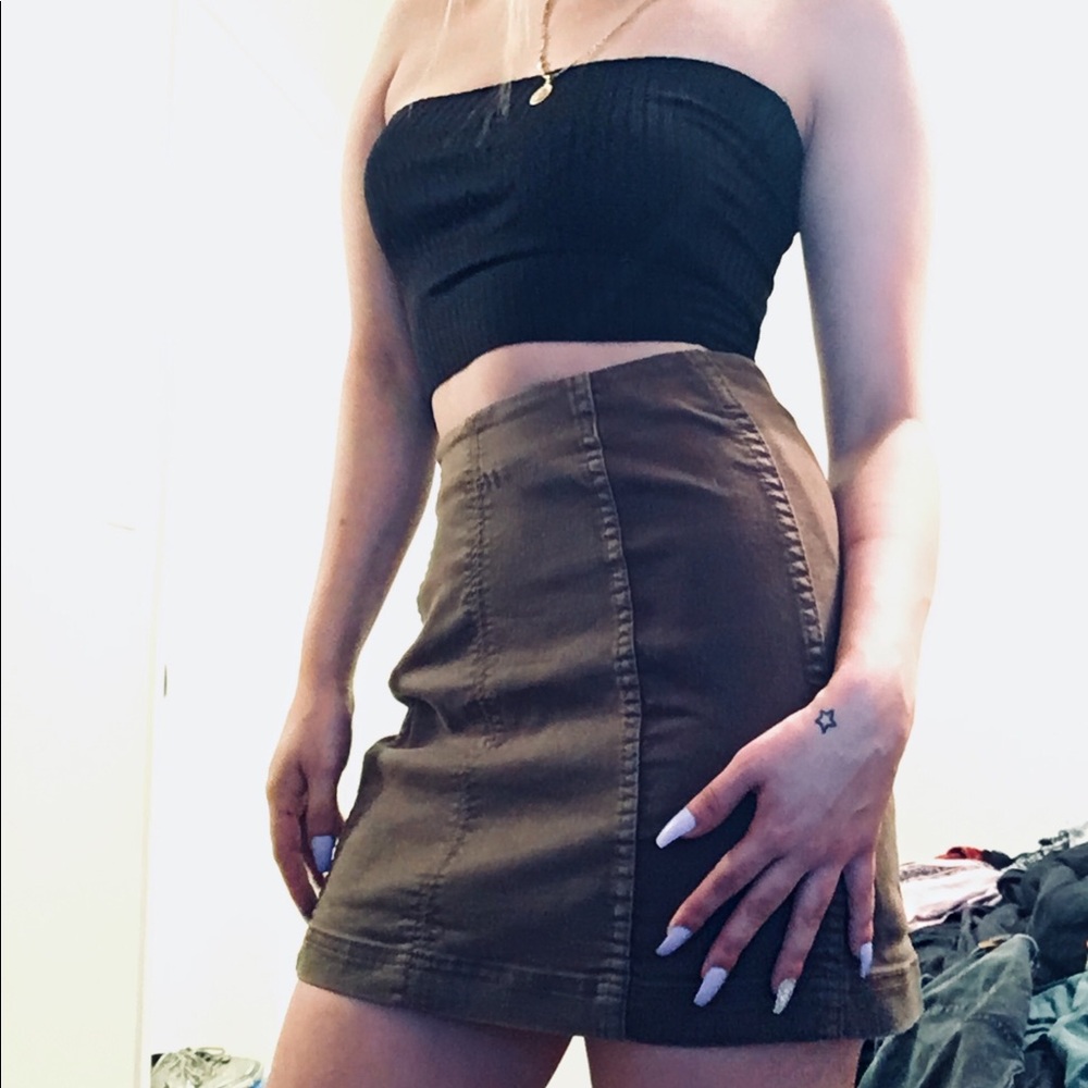 Free People High-Waisted Mini Skirt